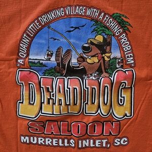Dead Dog Saloon South Carolina Orange Short Sleeve T-Shirt Men's Size Medium